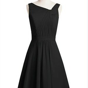 Azazie Bridesmaid Dress - Hermosa in Black